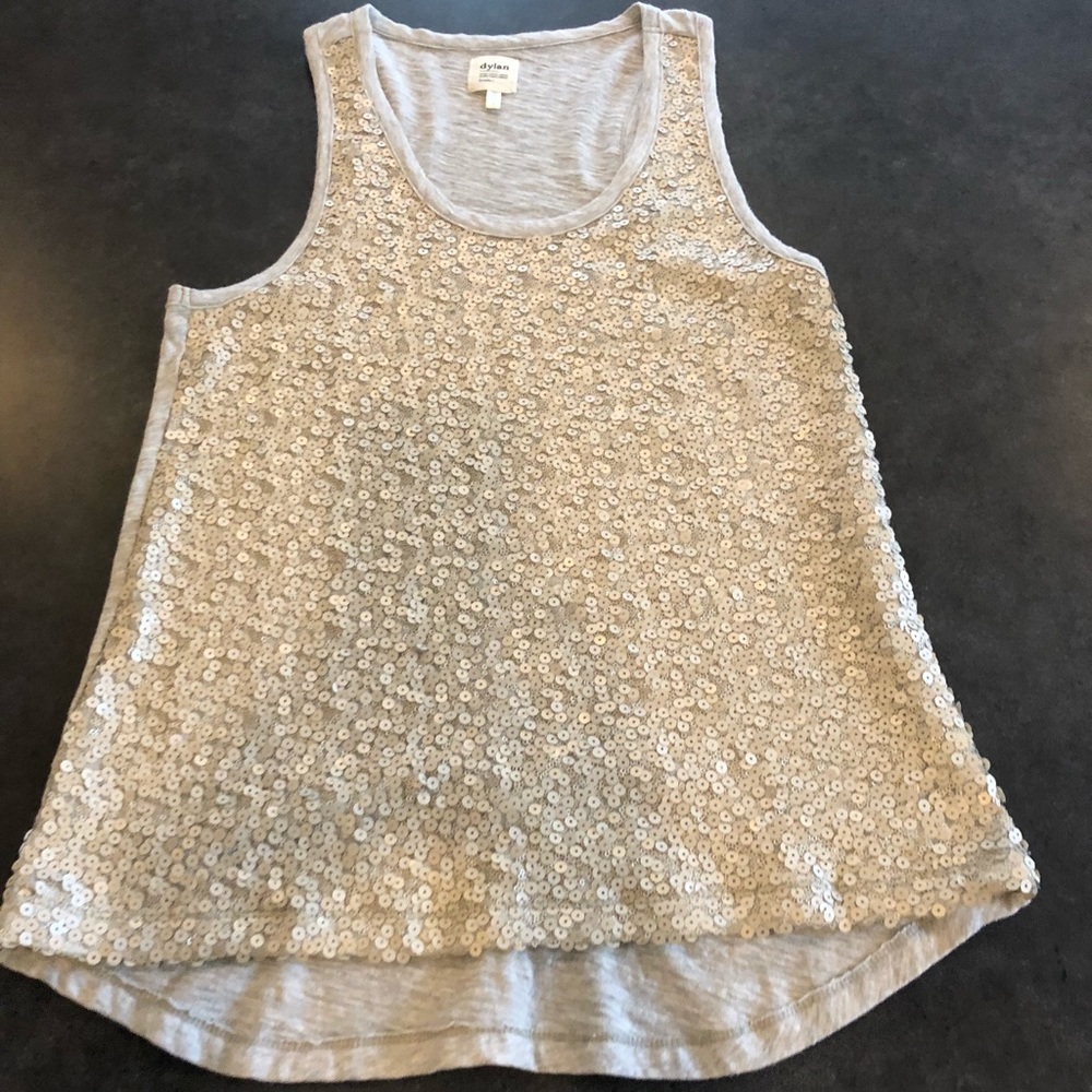 Dylan - grey sequined tank top